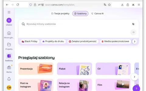 Plakat reklamowy z artystycznymi walorami, prezentujący owoce i rower. Szablony Canva ułatwiają tworzenie unikalnych projektów.