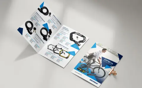 Katalogi produktowe Gerda prezentują zabezpieczenia rowerowe: spirale, łańcuchy i zapięcia składane.