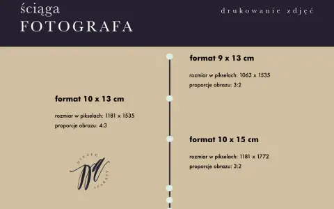 Ściąga fotografa: drukowanie zdjęć w formatach 9x13, 10x13, 10x15 cm. Idealne reprodukcje obrazów do druku.
