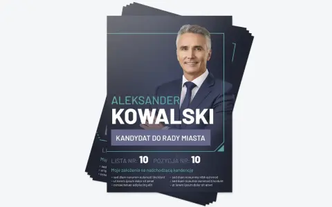 Plakat wyborczy kandydata na prezydenta Aleksandra Kowalskiego. Lista nr 10, pozycja nr 10.
